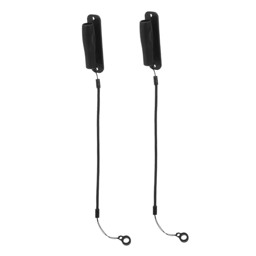 POPETPOP 2 Stück Befestigungsseil für Stylus-Stift Fix Stift-Lanyard Anti-verloren Kabel Federseil für Stylus-Stift mit Befestigungssockel Federseil für Touchpen Abs Black von POPETPOP