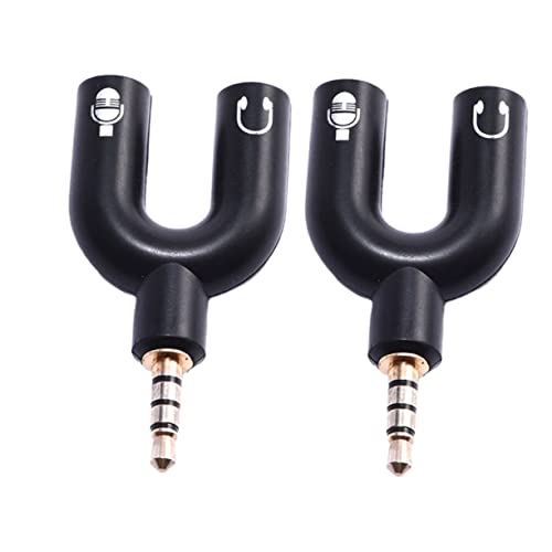 POPETPOP 2 Stücke Digitales Audiokabel Mikrofon-klinkenadapter Kabelgebundene Ohrhörer Mit Mikrofon Kopfhörer-verlängerungsleitung USB-c-kopfhörer Zum Kopfhöreradapter Verdrahtet Dual Black von POPETPOP