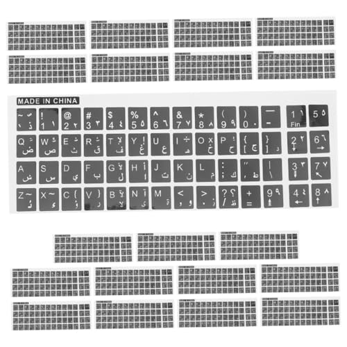 POPETPOP 20 Blatt Tastaturaufkleber Tastatursprachaufkleber Ersatzaufkleber Für Tastaturbuchstaben Computer-tastaturabdeckung Computer-Laptop-Tastatur-Aufkleber PVC Selbstklebend von POPETPOP