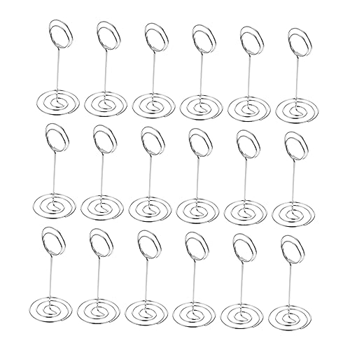 POPETPOP 20Stücke Sitzkartenhalter mit Basis Runde Memo Clips für Fotos und Nachrichten für Hochzeiten Partys und Tischdekoration POPETPOP 20Stücke Sitzkartenhalter mit Basis Runde Memo Clips für Fotos und Nachrichten für Hochzeiten Partys und Tischdekoration von POPETPOP
