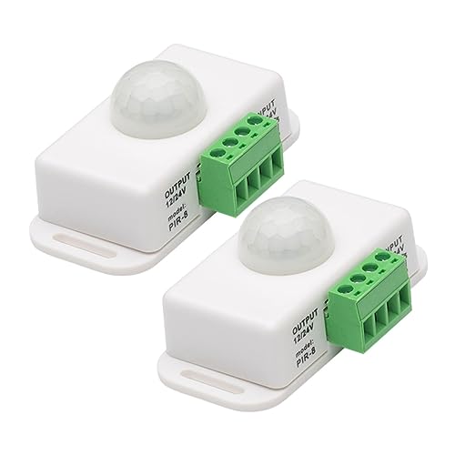 POPETPOP 2Stücke Infrarotsensor Bewegungssensor Pir Controller Lichtschalter Für Innen Und Außenbeleuchtung Für Wandlampen Treppen Schränke von POPETPOP