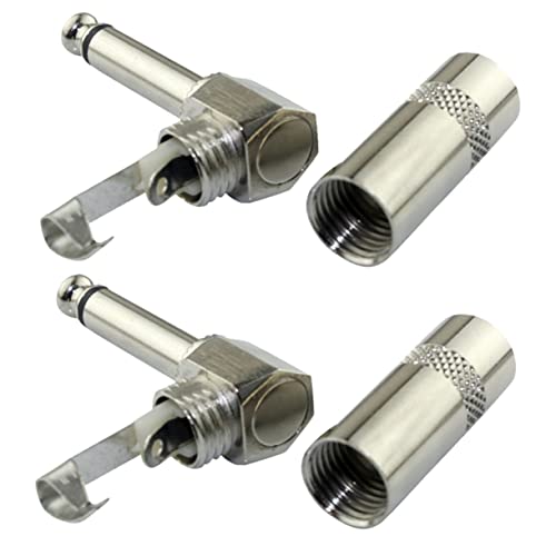 POPETPOP 2Stücke Mono Metall Elbow Stecker für Gitarre Robuste Verbindungsdrähte für Mikrofone Mixer Langlebig Kompakt für Musikliebhaber POPETPOP 2Stücke Mono Metall Elbow Stecker für Gitarre Robuste Verbindungsdrähte für Mikrofone Mixer Langlebig Kompakt für Musikliebhaber von POPETPOP