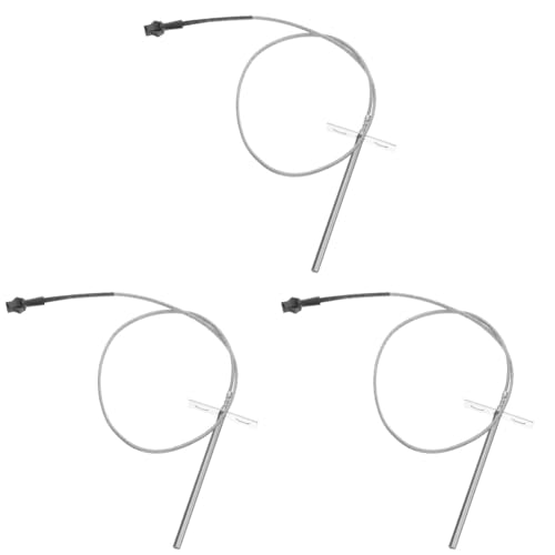 POPETPOP 3 Sätze Temperatursensor Grill Kochen Maschine Zubehör Fleischtemperaturfühler Ofenfleischsonde Sonde für Ofen Ersatzfleischsonde Ofenthermometersonde Rostfreier Silber von POPETPOP