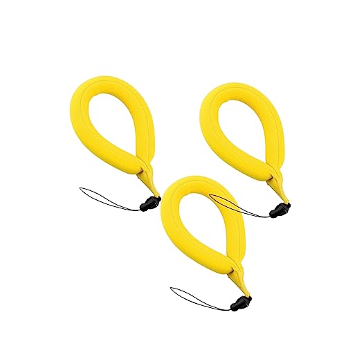 POPETPOP 3 Stück Wasserdichtes Handgelenksgurt Uhrenarmbänder Schwimmerarmband Für Digitalkamera Float-Armband Wasserdichter Handgürtel Yellow von POPETPOP