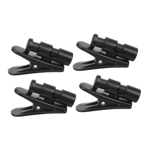 POPETPOP 4 Stück Clip für Kopfhörerkabel Draht Clips für Kopfhörerkabel Fix Headset-Kabelclip Kopfhörer Zubehör Kopfhörerkabelclip Plastik Black von POPETPOP