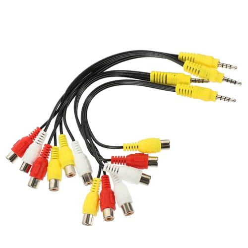 POPETPOP 4Stücke Av Audio Splitter Kabel Zu Audio Adapter Für Fernseher Computer Robustes Flexibles Design Für Zuverlässige Klangübertragung von POPETPOP