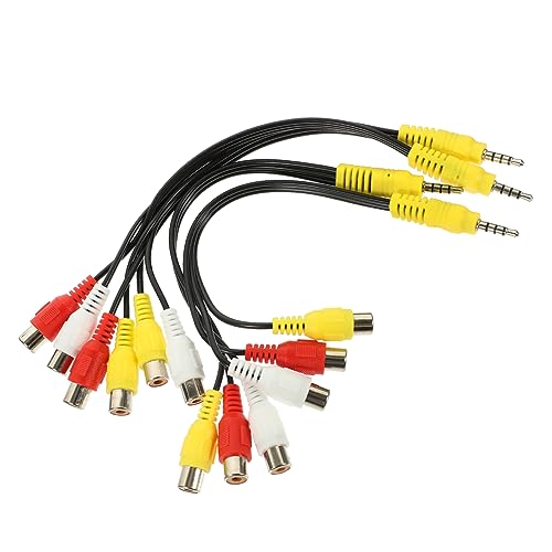 POPETPOP 4Stücke Av Kabel zu Konverterkabel Audio Video Adapter für Dvd Camcorder Hochwertige Signalübertragung ohne Störungen Langlebig Kostengünstig von POPETPOP
