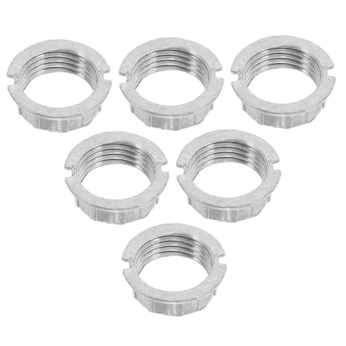 POPETPOP 6 Stück Beleuchtungskörper Lampenteile zur Reparatur Glühbirnen-Sockeladapter leichte Basis Glühbirnensockel Lampenschattenhalter Lampenhalter Zinklegierung Silver von POPETPOP