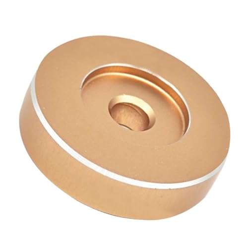POPETPOP Aluminium RPM Plattenadapter Robuster Vinyl Rekordzubehör Für Dj Heimgebrauch Goldfarben Leicht Tragbar Minimiert Exzentrizität von POPETPOP
