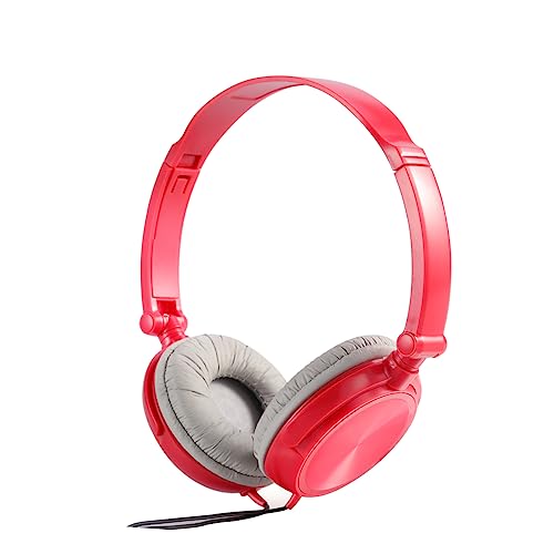 POPETPOP Bass-Kopfhörer Kopfhörer mit Mikrofon rot Zufällige Farbe von POPETPOP