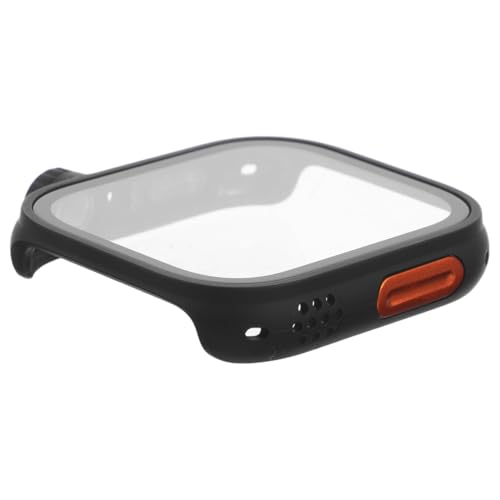 POPETPOP Bildschirmschutz Beobachten Sie Den Fall Filigrane Uhrenabdeckung Schützende Uhr Hohle Abdeckung Armbanduhr Schutz Handy Uhrengehäuse Gehärtetes Glas Black von POPETPOP