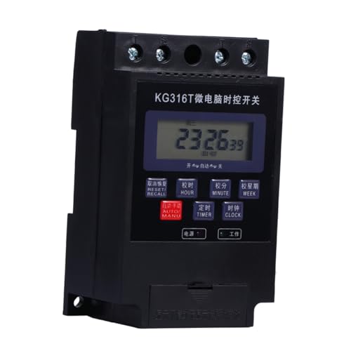 POPETPOP Ein-Aus-Timer solarsteuerung geldaufbewahrung lichtanlage eitimer Solarregler elektrische Zeitschaltuhr im Freien Zeitschaltuhren für Steckdosen Steckdosen-Timer innen Metall Black von POPETPOP