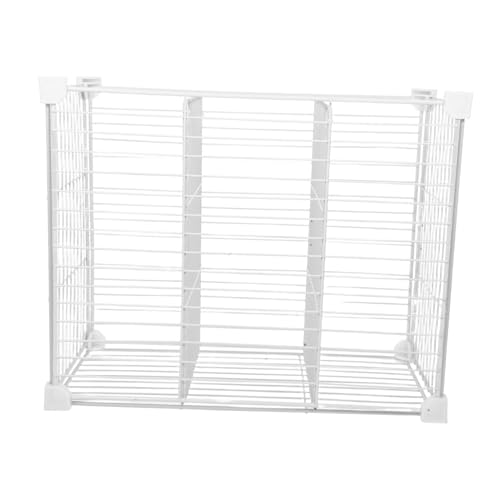 POPETPOP Gefrierschrankkorb Organizer Für Gefrierkörbe Gefrierschrank -partitionschrank Trenner Für Den Gefrierschrank Der Brust Gefrierschranklager Schranklagerstange Metall Weiß von POPETPOP