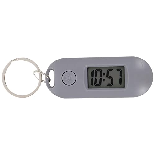 POPETPOP Hängende Uhren - Schlüsselanhänger Uhr, digitale Uhr für Studenten Kinder, grau, 6.5x2.5cm, Kompakt von POPETPOP