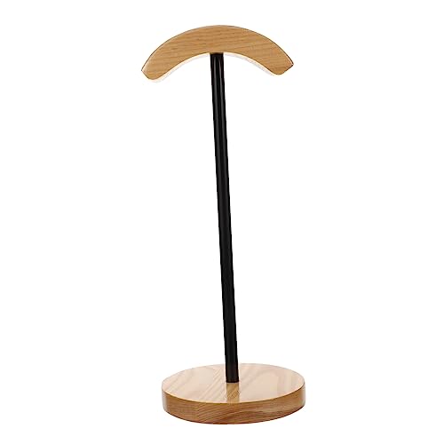 POPETPOP Kopfhörerständer Headset-Halter-Ständer Headset-Halterung Kopfhörer-Aufbewahrungsregal Headset-Rack Kopfhörerhalterung Kopfhörerhalter aus Holz hölzern Khaki von POPETPOP