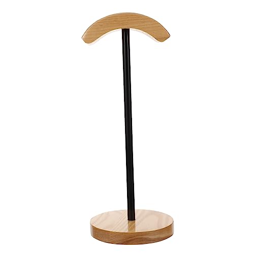 POPETPOP Kopfhörerständer Headset-Rack Kopfhörerhalterung Headset-Halter-ständer Headset-Halterung Kopfhörer-aufbewahrungsregal Kopfhörerhalter Aus Holz Headset-tischständer Hölzern Khaki von POPETPOP