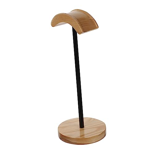 POPETPOP Kopfhörerständer präsentationsständer Display Stand Headset Accessories Gaming Headset Halter Headphone Accessory Headset-Halterung Aluminiumständer für Headset hölzern Khaki von POPETPOP
