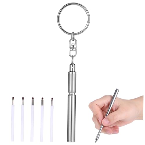 POPETPOP Schlüsselanhänger Stift aus Mini Stift mit Austauschbaren Minen Kompakter Taschenstift für Schlüsselbund Langlebig und Praktisch für Täglichen Gebrauch POPETPOP Schlüsselanhänger Stift aus Mini Stift mit Austauschbaren Minen Kompakter Taschenstift für Schlüsselbund Langlebig und Praktisch für Täglichen Gebrauch von POPETPOP