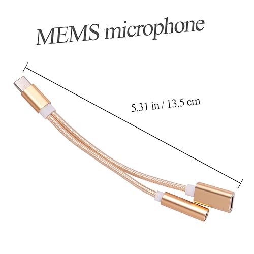 POPETPOP Typ-c-Adapter Typ c Adapter Verbinder USB-c Zu Kopfhöreradapter Kopfhörer-konverter Aluminiumlegierung Golden von POPETPOP