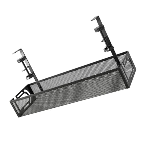 POPETPOP Untertisch Aufbewahrungsregal Kabel Organizer Für Unter Den Schreibtisch Kabelablage Für Unter Den Schreibtisch Kabelverstecke Für Den Schreibtisch Metallkabel Organizer von POPETPOP