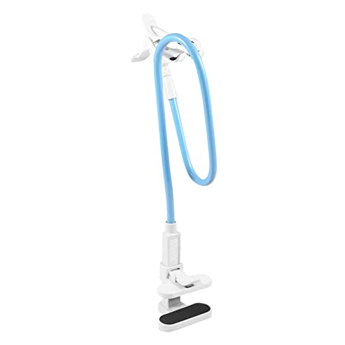 POPETPOP Verstellbare Tablet-Desktop-halterungen Arm Schwanenhals Smartphone-cliphalterung Bindestrich Handy, Mobiltelefon Oh Steht Telefonhalter Klopfen Smartphone-ständer Nacken Blau Blue von POPETPOP