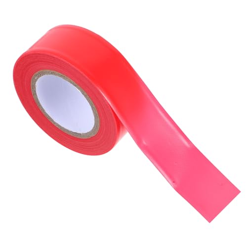 POPETPOP fluoreszierendes Markierungsband Baummarkierungsband Vorsicht Bodenband Baumband Halloween Warnband Halloween Vorsichtsband Bauklebeband Baubandband PVC rot von POPETPOP