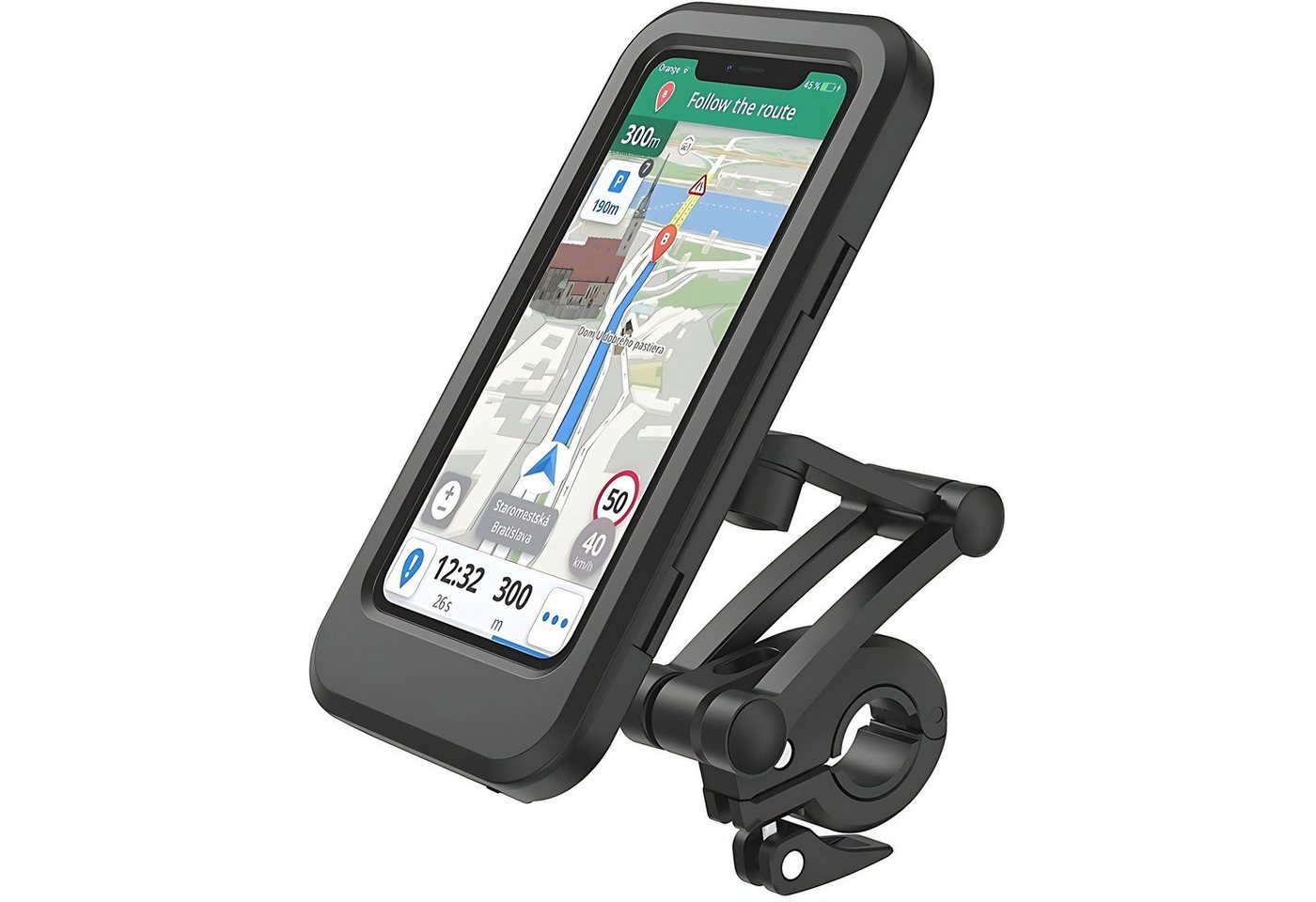 POPOLIC Handy-Halterung Wasserdichter Handyhalter für Fahrrad & Motorrad, (bis 6,70 Zoll, universell, wasser- und winddicht mit Touchscreen, für Samsung/Huawei/Apple/Xiaomi) von POPOLIC