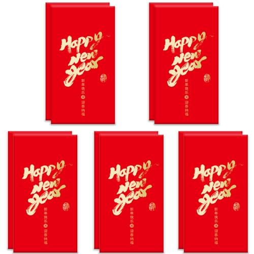 10St Rote Umschläge zum Chinesischen Neujahr,Chinese New Year Red Envelopes,Chinesisches Neujahr Rote Umschläge Schlange zum Chinesisches Frühlingsfest Schlange,Chinesischer Roter Umschlag für Neujahr von POPOYU