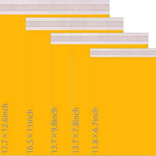 Orange Versandtüten aus Plastik,Neues Material Wasserdicht Selbstklebend Blickdicht Folien Versandtüten Vervschiedene Maße Versandtüten für die Kleidung Logistikverpackungen Transporttüten von POPOYU