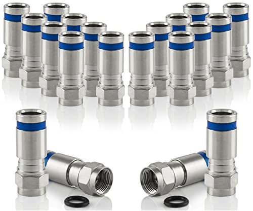 POPPSTAR 20x SAT F-Quick Mount Stecker, F-Kompressionsstecker für Koaxial-Kabel, Antennenkabel, Satellitenkabel bis 7,5mm,Witterungsbeständig, silber POPPSTAR 20x SAT F-Quick Mount Stecker, F-Kompressionsstecker für Koaxial-Kabel, Antennenkabel, Satellitenkabel bis 7,5mm,Witterungsbeständig, silber von POPPSTAR