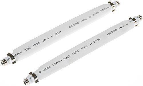 POPPSTAR 2x 21,5cm SAT Fensterdurchführung (2 mm Fensterdurchführung SAT Kabel flach) Kupplung (F-Stecker), vergoldete Kontakte, weiß von POPPSTAR