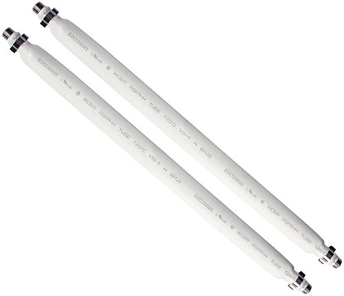 POPPSTAR 2x 31,5cm SAT Fensterdurchführung (2 mm Fensterdurchführung SAT Kabel flach) Kupplung (F-Stecker), vergoldete Kontakte, weiß von POPPSTAR