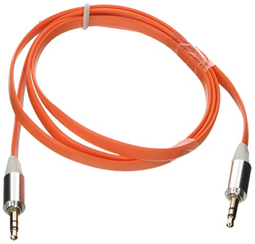 POPPSTAR 3,5mm Audio Klinken-Kabel 1m Stereo für Smartphone Handy Tablet für das Auto vergoldete Kontakte orange von POPPSTAR