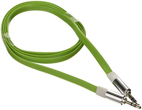 POPPSTAR 3,5mm Flachband Audio Klinken-Kabel 1m Stereo für Smartphone Handy Tablet für das Auto vergoldete Kontakte grün POPPSTAR 3,5mm Flachband Audio Klinken-Kabel 1m Stereo für Smartphone Handy Tablet für das Auto vergoldete Kontakte grün von POPPSTAR