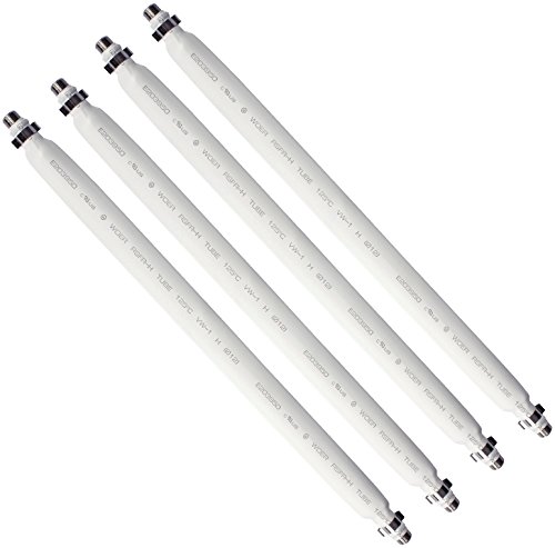 POPPSTAR 4x 31,5cm SAT Fensterdurchführung (2 mm Fensterdurchführung SAT Kabel flach) Kupplung (F-Stecker), vergoldete Kontakte, weiß von POPPSTAR