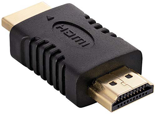 POPPSTAR HDMI Adapter Kupplung (Stecker auf Stecker) (Full HD 1080p, 4k UHD 2160p), HDMI Kabel Verlängerung - Verbindung, schwarz, vergoldete Kontakte von POPPSTAR