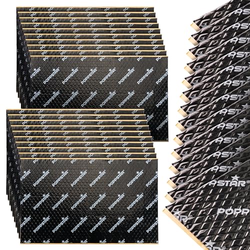 Poppstar 17x Alu-Butyl-Dämmmatte, Schallschutzmatte, 40 x 25 cm, 2mm Stärke, Antidröhnmatte, hitzebeständig, selbstklebend Poppstar 17x Alu-Butyl-Dämmmatte, Schallschutzmatte, 40 x 25 cm, 2mm Stärke, Antidröhnmatte, hitzebeständig, selbstklebend von POPPSTAR