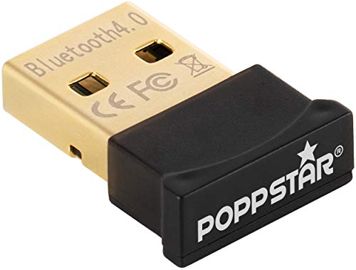 Poppstar USB Bluetooth 4.0 Adapter Stick zum Nachrüsten Plug & Play für PC Windows, Notebook, Reichweite bis 20m von POPPSTAR