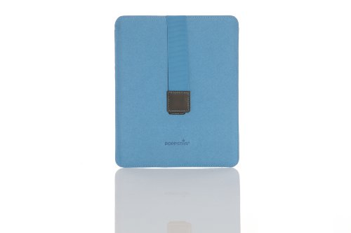 Poppstar Universal Schutzhülle Tasche für Tablets bis 9,7" (24,6 cm) aus hochwertigem Mikrofaser, blau von POPPSTAR