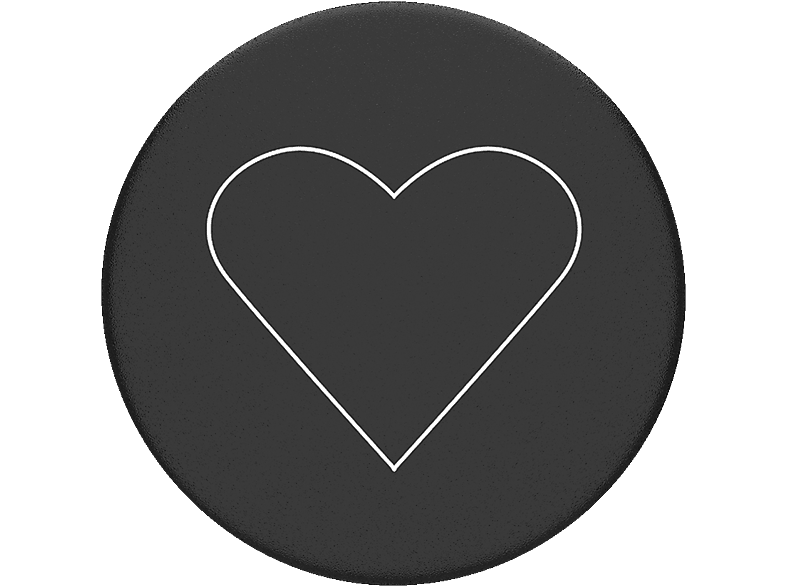 POPSOCKETS PopGrip White Heart Black Handyhalterung, Mehrfarbig von POPSOCKETS