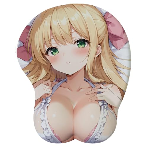 Anime Waifu süßes Mädchen 3D Mauspad Weiches Mauspad gefüllt mit Handgelenkauflage Silikon Gel Anime Waifu süßes Mädchen 3D Mauspad Weiches Mauspad gefüllt mit Handgelenkauflage Silikon Gel von PORNHUX