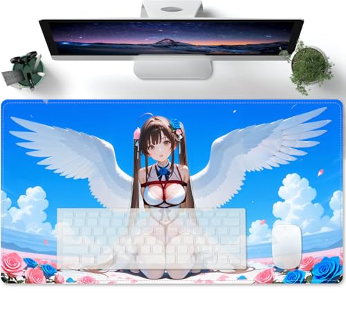 PORNHUX Mauspad XXL Sexy Anime Girl Uncensored für Mouse Pad für Gamer Langlebiges Mauspad Gaming Desk Mat 600x300mm von PORNHUX