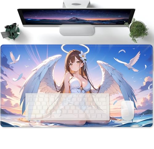 PORNHUX Mousepad XXL Sexy Anime Girl Japanese Schreibtisch Protector Matte mit Anti Rutsch Basis,Mouse Pad wasserdicht und langlebig für Gaming,Büro,Zuhause 600x300mm von PORNHUX