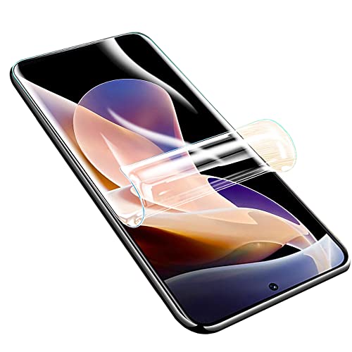 [2 Stück] Schutzfolie für Xiaomi Redmi Note 11 Pro 4G 5G (KEIN GLAS) 3D Nano-Tech Folie [100% Fingerabdrucksensor] [Hohe Empfindlichkeit] [HD Klar] [Anti-Kratzer] Transparente Displayschutzfolie von PORRVDP