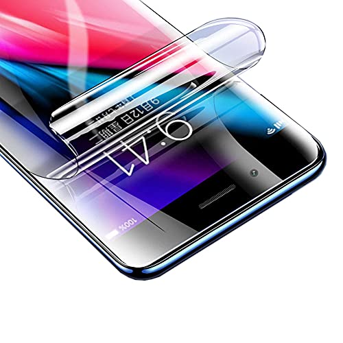 [2 Stück] Schutzfolie für iPhone SE 2022/iPhone SE/iPhone 8/7 (KEIN GLAS) 3D Nano-Tech Folie [100% Fingerabdrucksensor] [Hohe Empfindlichkeit] [HD Klar] [Anti-Kratzer] Transparente Displayschutzfolie von PORRVDP