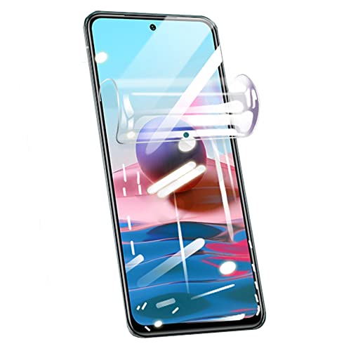 Displayschutzfolie kompatibel mit Xiaomi Redmi Note 10 5G / Note 10T 5G / Poco M3 Pro 5G, 2 Stück, transparent, Displayschutzfolie, Hydrogel, weiches TPU [kein Hartglas] [Hohe Empfindlichkeit] von PORRVDP