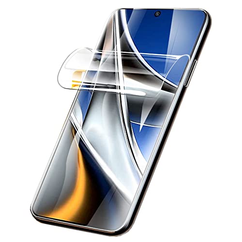 PORRVDP [2 Stück] Schutzfolie für Xiaomi Poco X3 Pro (KEIN Glas) 3D Nano-Tech Folie [100% Fingerabdrucksensor] [Hohe Empfindlichkeit] [HD Klar] [Anti-Kratzer] Transparente Displayschutzfolie von PORRVDP