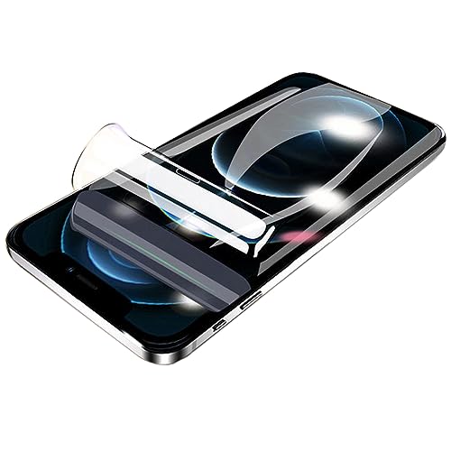 PORRVDP [2 Stück] Schutzfolie für iPhone 12 Pro Max (KEIN GLAS) 3D Nano-Tech Folie [100% Fingerabdrucksensor] [Hohe Empfindlichkeit] [HD Klar] [Anti-Kratzer] Transparente Displayschutzfolie von PORRVDP