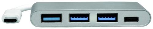 PORT Designs 900122 4 Port USB-C® (USB 3.2 Gen 2) Multiport Hub Silber, Weiß von PORT DESIGNS
