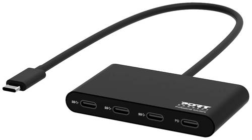 PORT Designs 900147 5 Port USB-C® (USB 3.2 Gen 2) Multiport Hub Schwarz von PORT DESIGNS